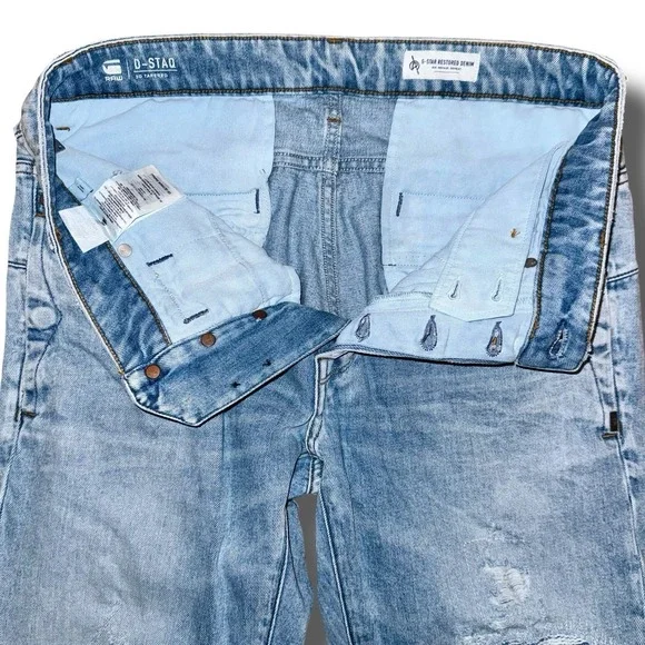 G-STAR RAW Jeans 32x34 D-Staq 3D Tapered Distressed Slim-Fit 9-Pocket Stretch - Picture 3 of 6
